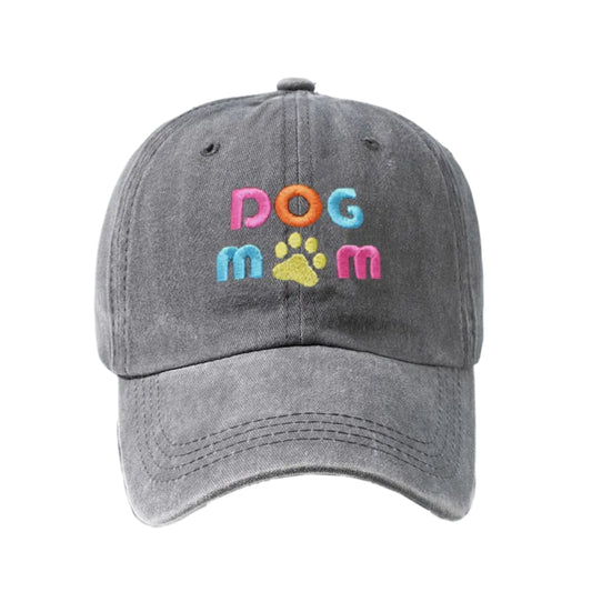 Dog Mom Cap Grey