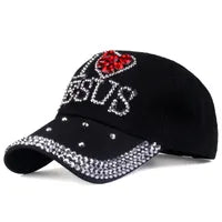 I Love Jesus Bling Cap Black