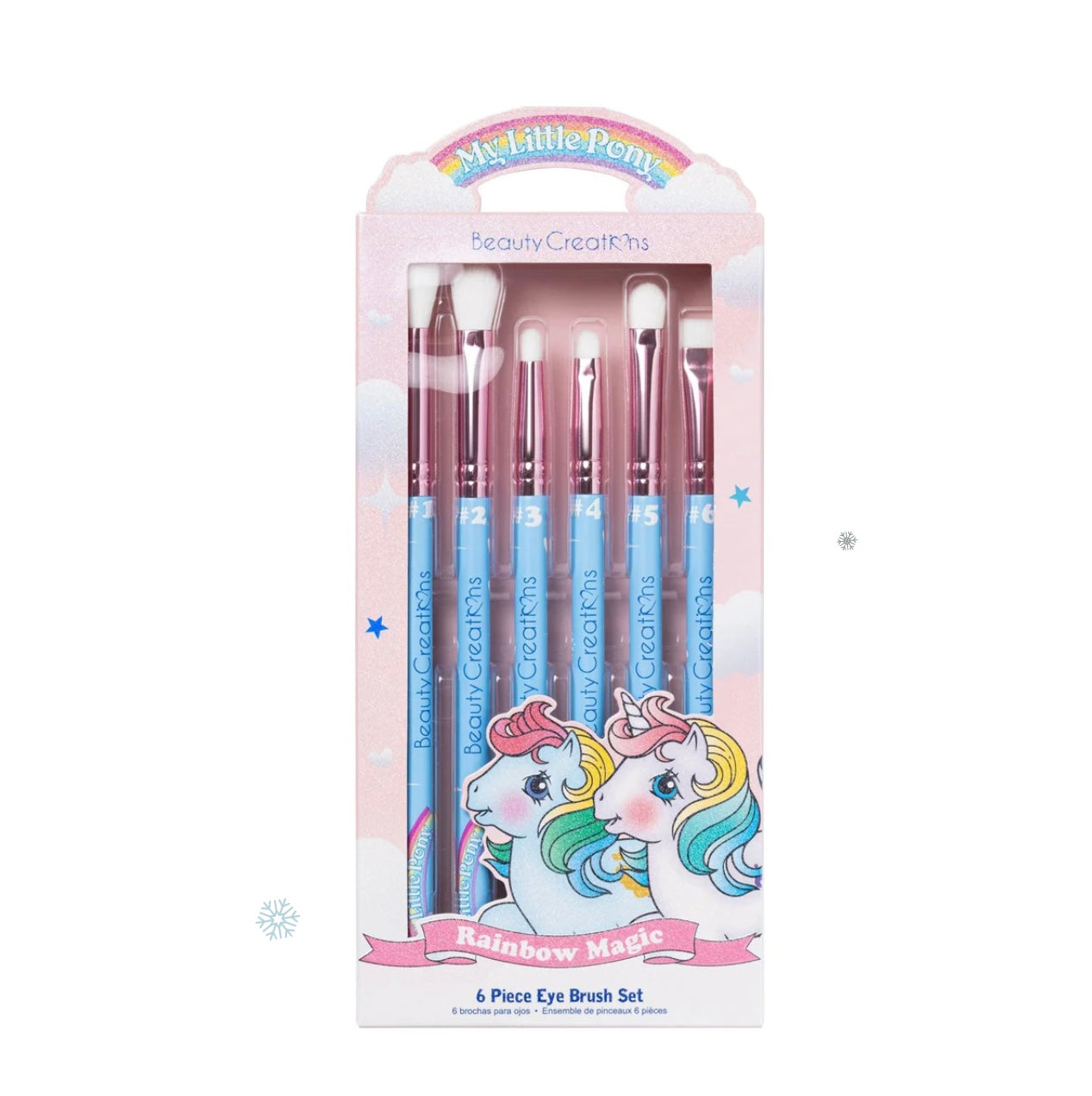 BEAUTY CREATIONS X MY LITTLE PONY "RAINBOW MAGIC" 6 PIECE EYE BRUSH SET