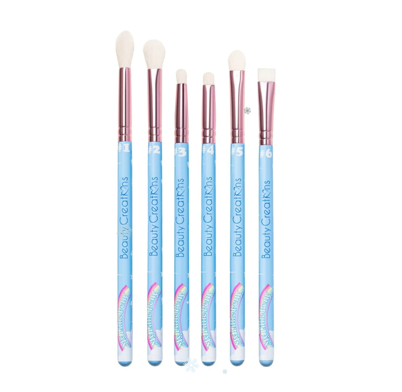 BEAUTY CREATIONS X MY LITTLE PONY "RAINBOW MAGIC" 6 PIECE EYE BRUSH SET