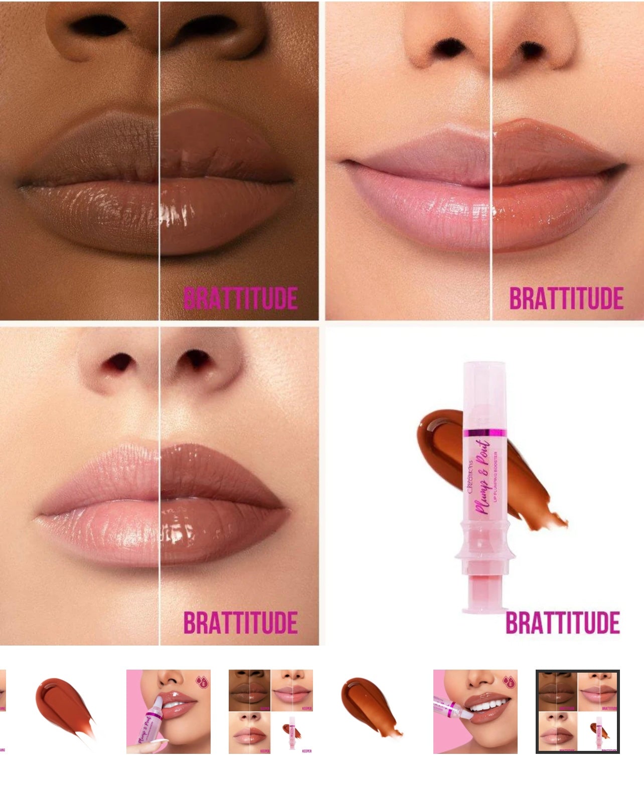 Plump & Pout Lip Plumping Booster Gloss Brattitude